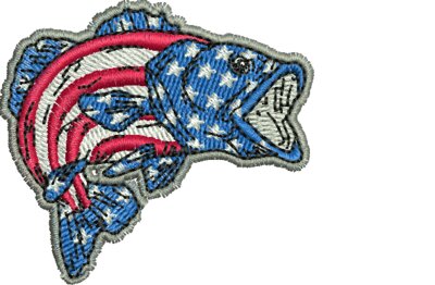USA Bassin - Bass Only - Embroidery